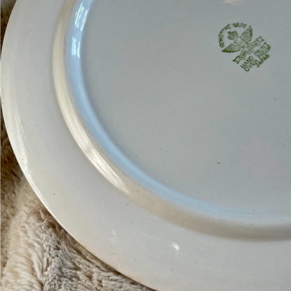 Eagle Brand Ironstone Ware Hand Painted Fruit/Wine‎ Serving Plate